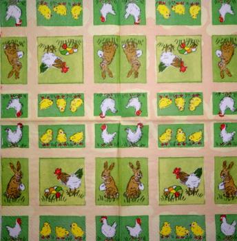 184 Hasen: unnatürlich - 3-lagig - 35x35 cm
